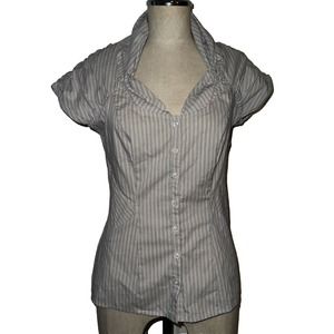 CLASS Italy Women’s Pinstripe Blouse Size 42‎ NEW